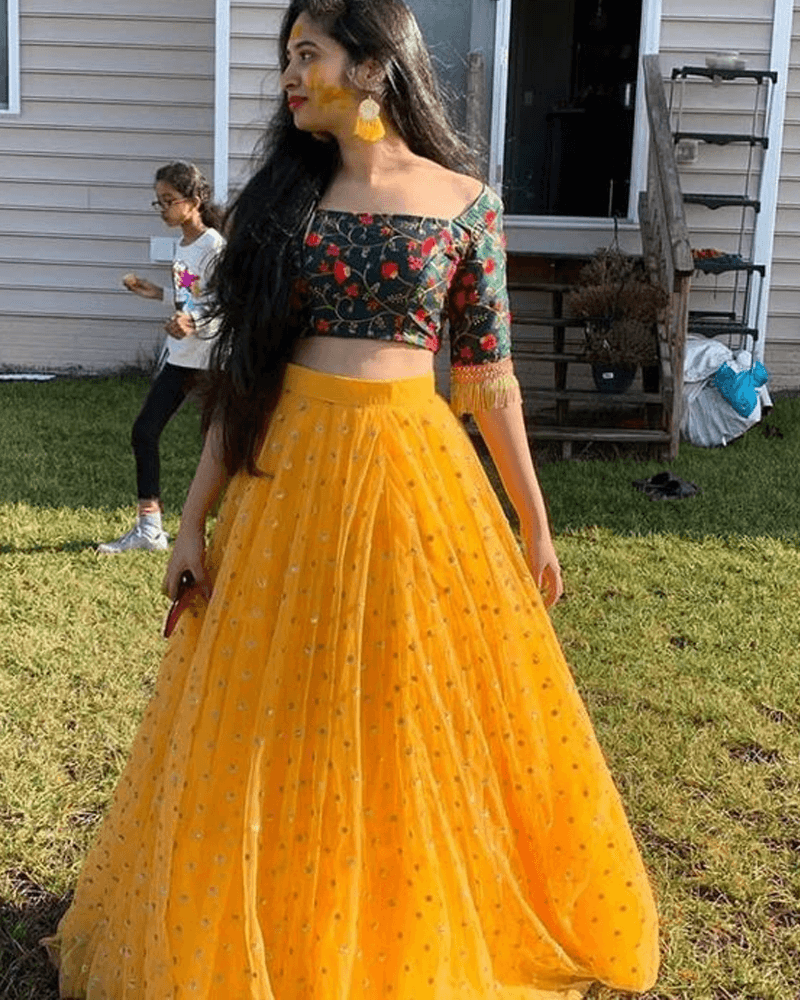 haldi ke liye lehenga
